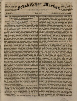 Fränkischer Merkur (Bamberger Zeitung) Samstag 15. Oktober 1836