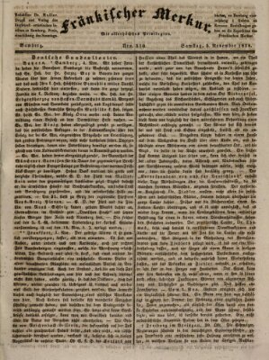 Fränkischer Merkur (Bamberger Zeitung) Samstag 5. November 1836