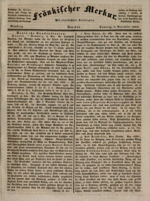 Fränkischer Merkur (Bamberger Zeitung) Sonntag 6. November 1836