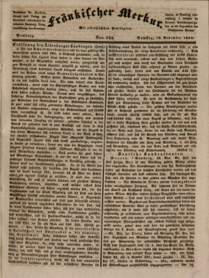 Fränkischer Merkur (Bamberger Zeitung) Samstag 19. November 1836