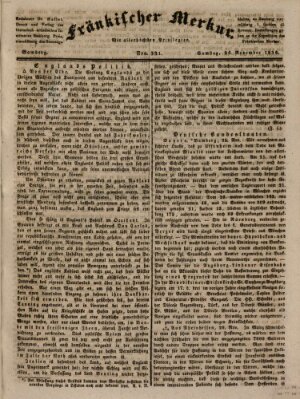 Fränkischer Merkur (Bamberger Zeitung) Samstag 26. November 1836