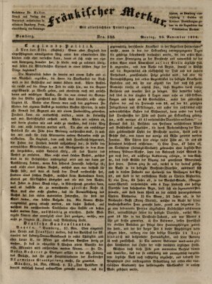 Fränkischer Merkur (Bamberger Zeitung) Montag 28. November 1836