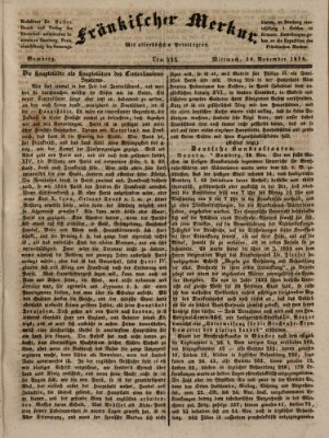 Fränkischer Merkur (Bamberger Zeitung) Mittwoch 30. November 1836