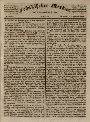 Fränkischer Merkur (Bamberger Zeitung) Samstag 3. Dezember 1836