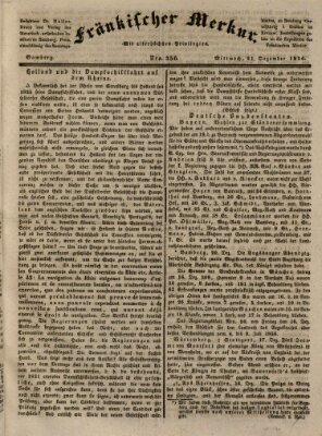 Fränkischer Merkur (Bamberger Zeitung) Mittwoch 21. Dezember 1836