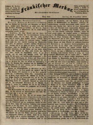 Fränkischer Merkur (Bamberger Zeitung) Freitag 23. Dezember 1836