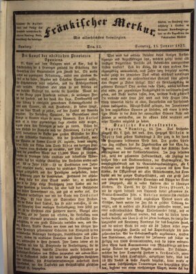 Fränkischer Merkur (Bamberger Zeitung) Sonntag 15. Januar 1837