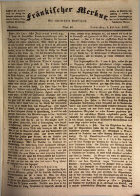 Fränkischer Merkur (Bamberger Zeitung) Donnerstag 9. Februar 1837