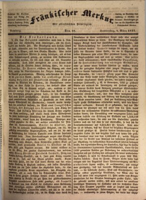 Fränkischer Merkur (Bamberger Zeitung) Donnerstag 9. März 1837