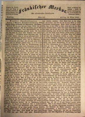 Fränkischer Merkur (Bamberger Zeitung) Freitag 24. März 1837