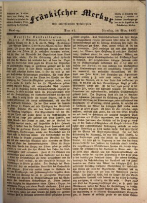 Fränkischer Merkur (Bamberger Zeitung) Dienstag 28. März 1837