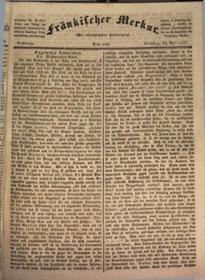 Fränkischer Merkur (Bamberger Zeitung) Dienstag 23. Mai 1837