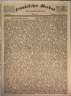 Fränkischer Merkur (Bamberger Zeitung) Samstag 27. Mai 1837