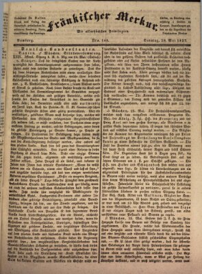 Fränkischer Merkur (Bamberger Zeitung) Sonntag 28. Mai 1837