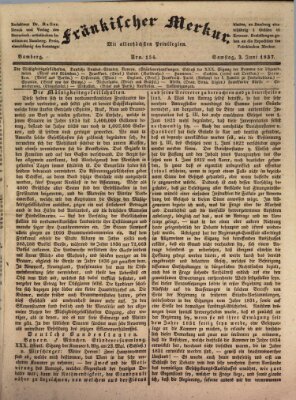 Fränkischer Merkur (Bamberger Zeitung) Samstag 3. Juni 1837