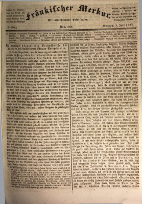 Fränkischer Merkur (Bamberger Zeitung) Montag 3. Juli 1837