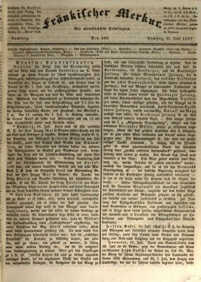 Fränkischer Merkur (Bamberger Zeitung) Samstag 15. Juli 1837