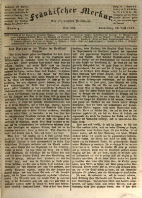 Fränkischer Merkur (Bamberger Zeitung) Donnerstag 20. Juli 1837