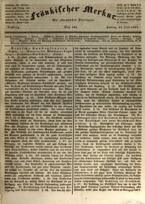 Fränkischer Merkur (Bamberger Zeitung) Freitag 21. Juli 1837