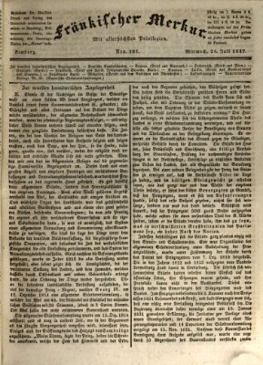 Fränkischer Merkur (Bamberger Zeitung) Mittwoch 26. Juli 1837