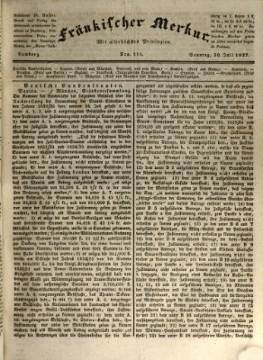 Fränkischer Merkur (Bamberger Zeitung) Sonntag 30. Juli 1837