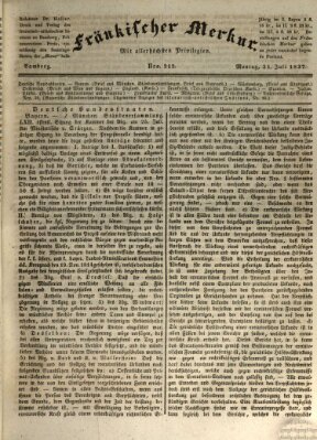 Fränkischer Merkur (Bamberger Zeitung) Montag 31. Juli 1837