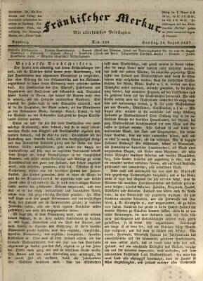 Fränkischer Merkur (Bamberger Zeitung) Samstag 26. August 1837