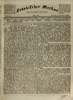 Fränkischer Merkur (Bamberger Zeitung) Freitag 13. Oktober 1837