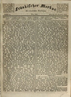 Fränkischer Merkur (Bamberger Zeitung) Freitag 27. Oktober 1837