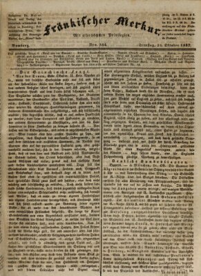 Fränkischer Merkur (Bamberger Zeitung) Dienstag 31. Oktober 1837