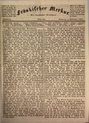 Fränkischer Merkur (Bamberger Zeitung) Sonntag 5. November 1837