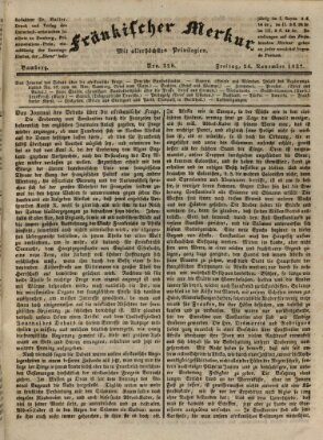 Fränkischer Merkur (Bamberger Zeitung) Freitag 24. November 1837