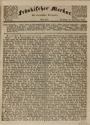 Fränkischer Merkur (Bamberger Zeitung) Dienstag 19. Dezember 1837