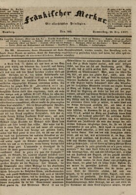 Fränkischer Merkur (Bamberger Zeitung) Donnerstag 28. Dezember 1837