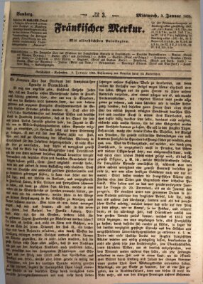 Fränkischer Merkur (Bamberger Zeitung) Mittwoch 3. Januar 1838