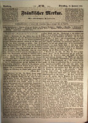 Fränkischer Merkur (Bamberger Zeitung) Dienstag 16. Januar 1838