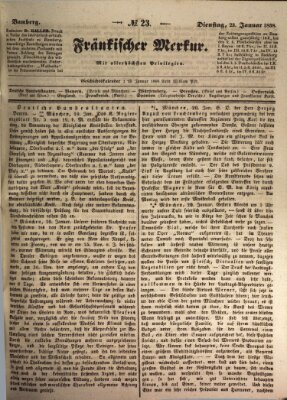 Fränkischer Merkur (Bamberger Zeitung) Dienstag 23. Januar 1838