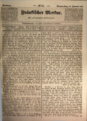 Fränkischer Merkur (Bamberger Zeitung) Donnerstag 25. Januar 1838