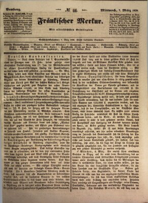 Fränkischer Merkur (Bamberger Zeitung) Mittwoch 7. März 1838