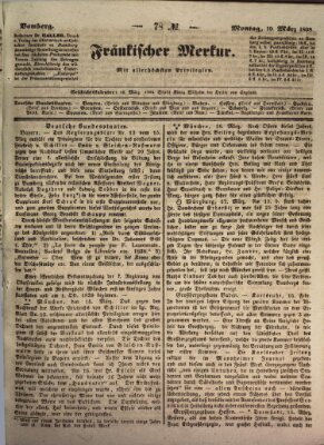 Fränkischer Merkur (Bamberger Zeitung) Montag 19. März 1838