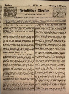 Fränkischer Merkur (Bamberger Zeitung) Sonntag 25. März 1838