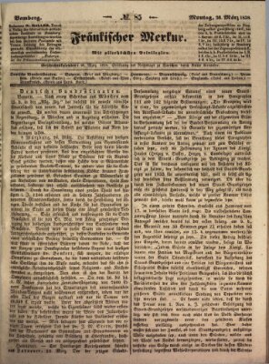 Fränkischer Merkur (Bamberger Zeitung) Montag 26. März 1838