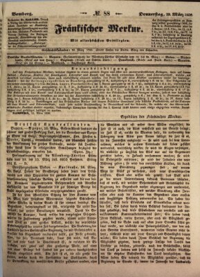 Fränkischer Merkur (Bamberger Zeitung) Donnerstag 29. März 1838