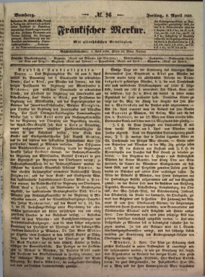 Fränkischer Merkur (Bamberger Zeitung) Freitag 6. April 1838