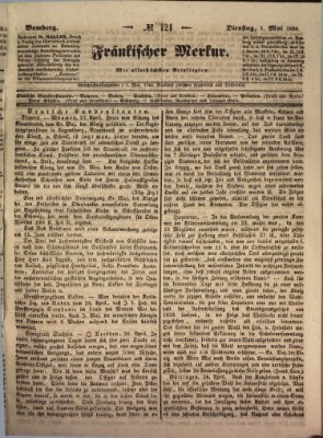 Fränkischer Merkur (Bamberger Zeitung) Dienstag 1. Mai 1838