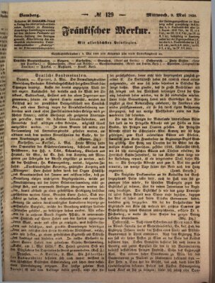 Fränkischer Merkur (Bamberger Zeitung) Mittwoch 9. Mai 1838