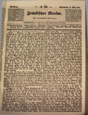 Fränkischer Merkur (Bamberger Zeitung) Mittwoch 16. Mai 1838