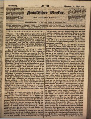 Fränkischer Merkur (Bamberger Zeitung) Montag 21. Mai 1838