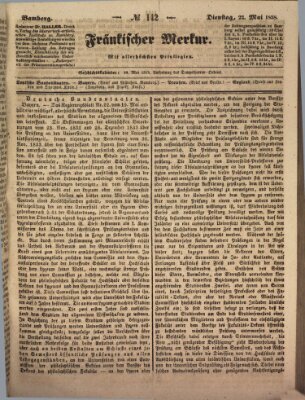 Fränkischer Merkur (Bamberger Zeitung) Dienstag 22. Mai 1838
