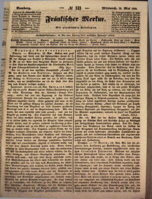 Fränkischer Merkur (Bamberger Zeitung) Mittwoch 23. Mai 1838